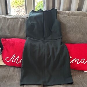 LOFT Dark Green Sleeveless Mini Dress